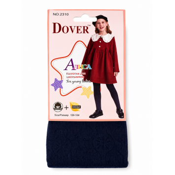 Колготки детские Dover «Алиса» 2310 однотонные с узором модал-3