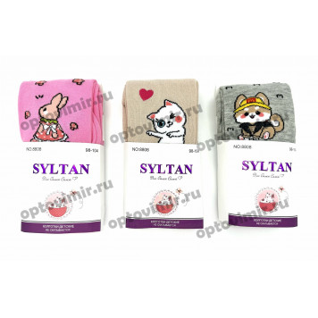 Колготки детские Syltan хлопковые рисунки кошечки 8808-2