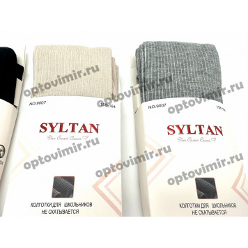 Колготки подростковые Syltan для школы в рубчик 9007-2