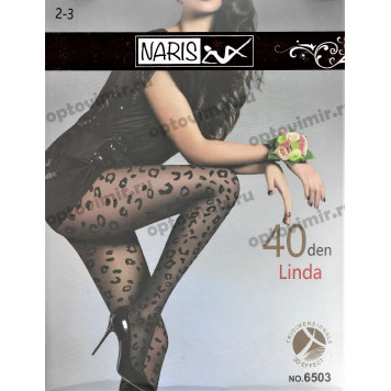 Колготки женские Naris 40d Linda леопард 3D эффект 6503