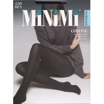 Колготки женские MiNiMi хлопок плоский шов 250 den