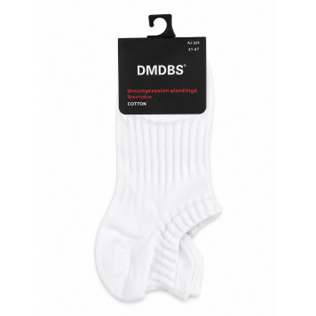 Носки мужские Dmdbs короткие белые AJ-324 рубчик-1