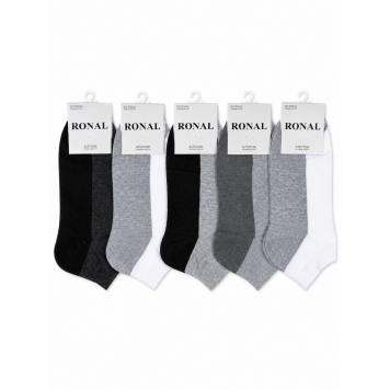Носки мужские Ronal короткие серые, серная стопа R5502