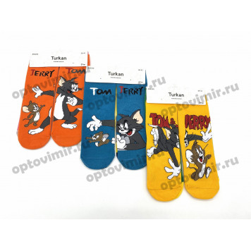 Носки унисекс Turkan короткие Том и Джерри яркие 6250